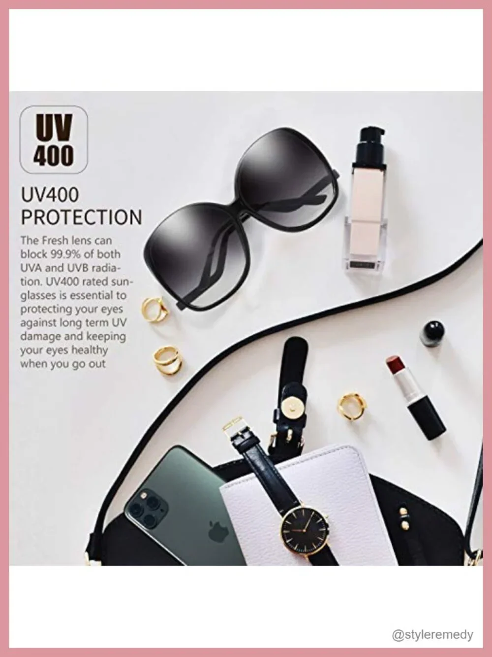 Oversized Jackie O Sunglasses with 100% UV Protection